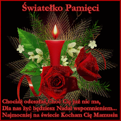 Czerwone róże i świeczka czas zadumy
